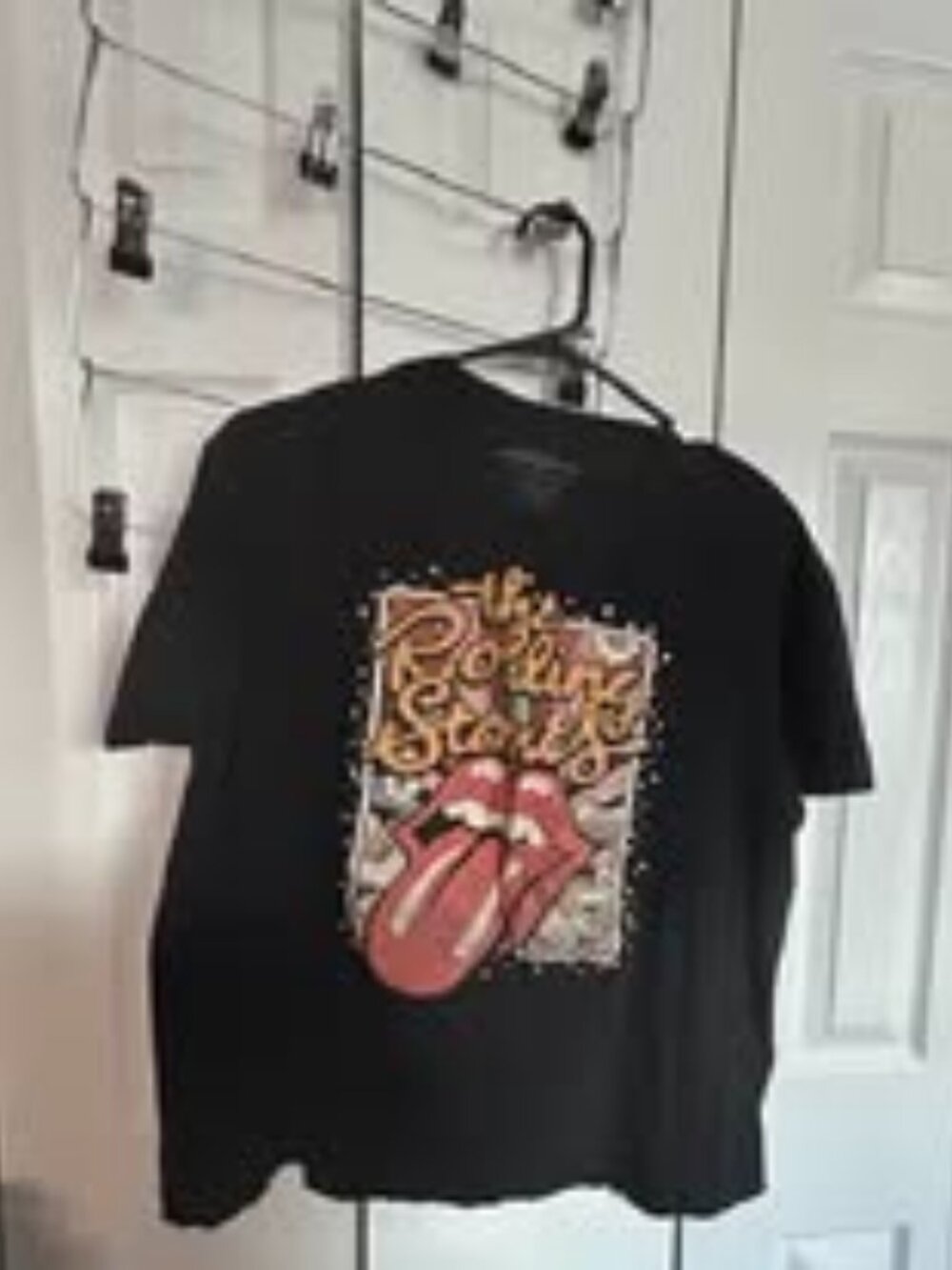 The Rolling Stones Black Mens Lg 42/44 short sleeve 100% Cotton